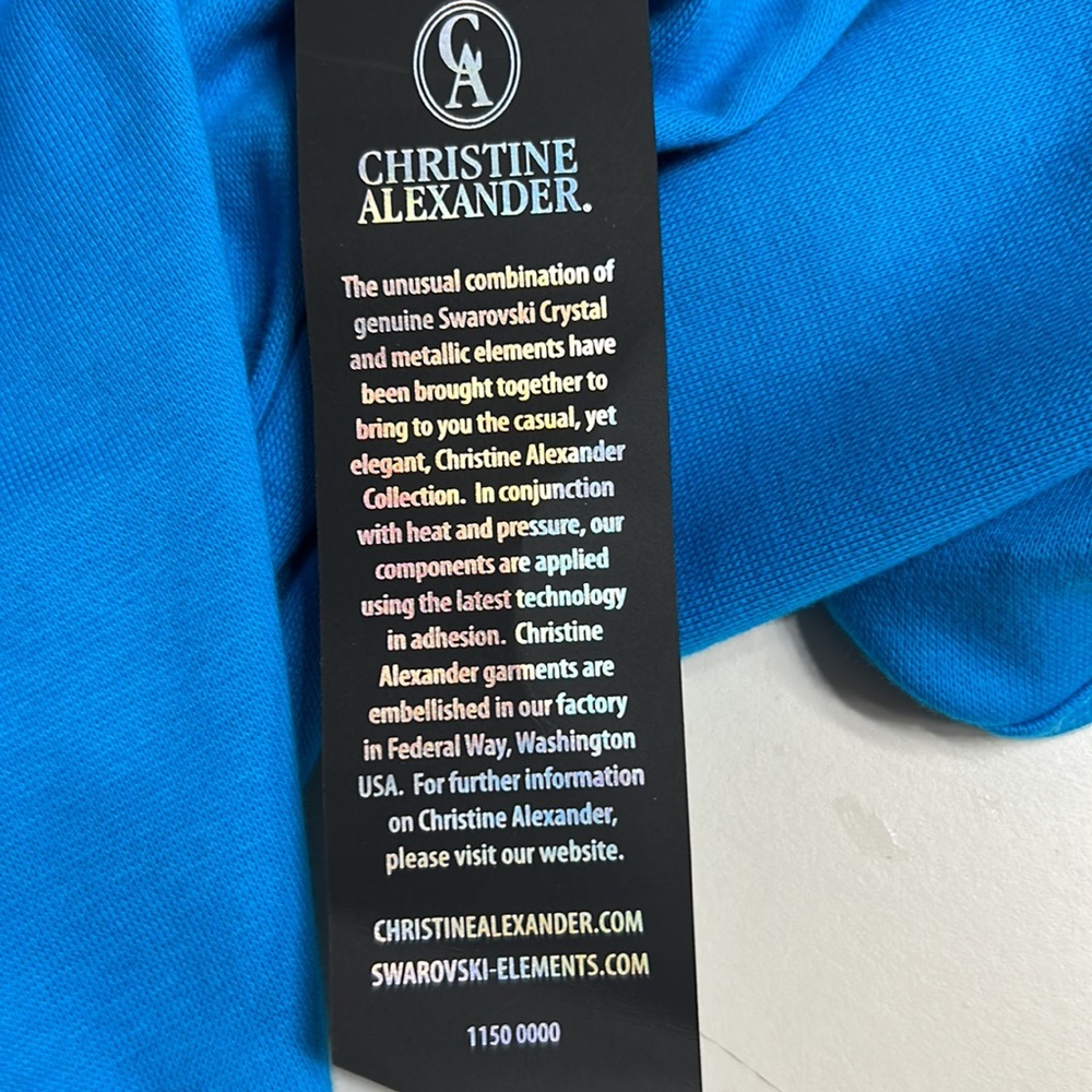 NWT Christine Alexander blue tank top Sz Large - Picture 5 of 5